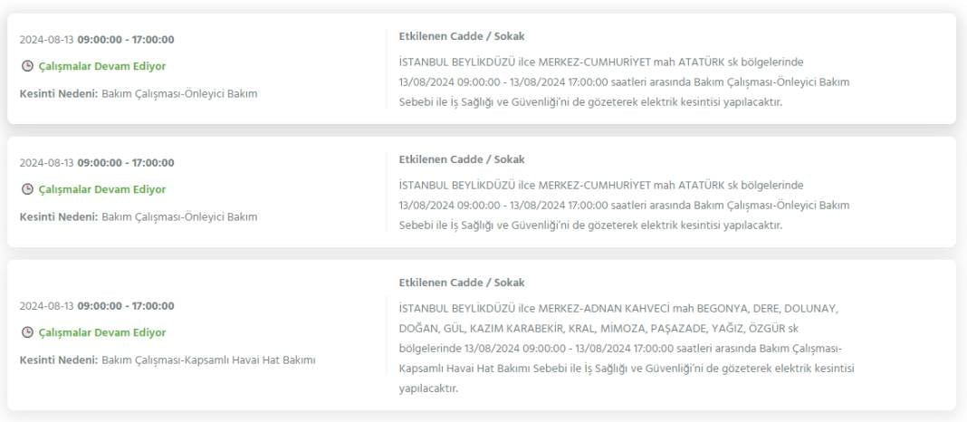 Bugün İstanbul'un bu ilçeleri karanlığa gömülecek! 8 saat sürecek elektrik kesintileri ilçe ilçe açıklandı 17